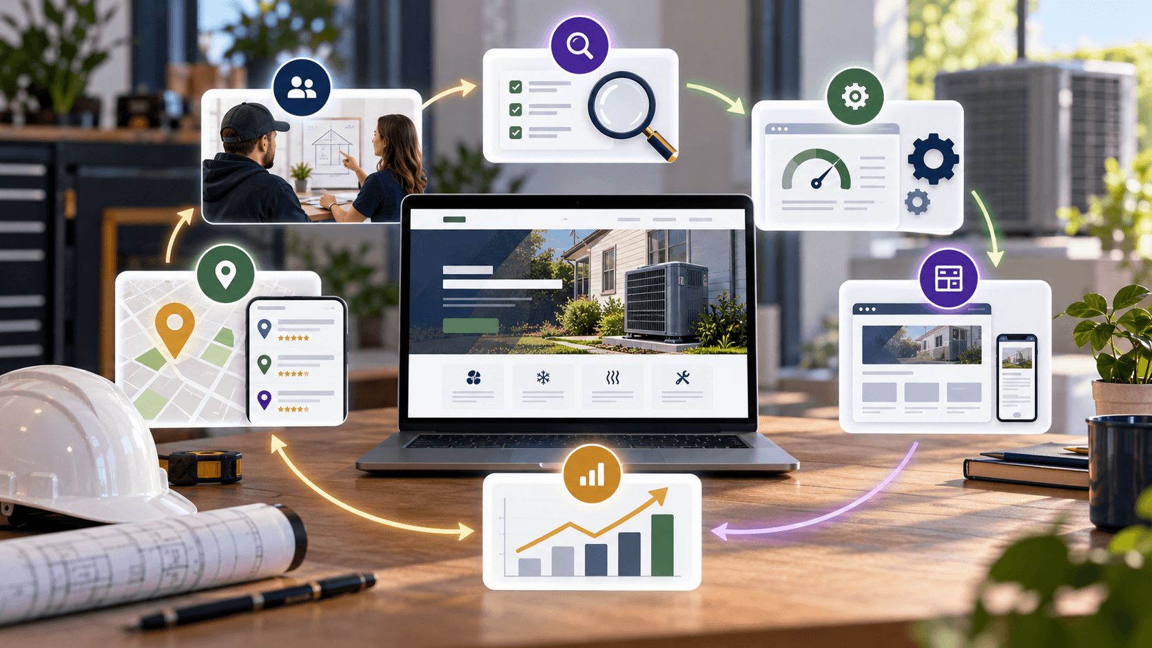 SEO and website services for contractors, including local search, website audits, technical improvements, and WordPress development.